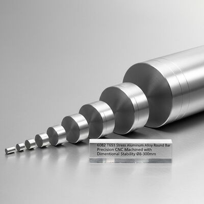 6082 T651 سبيكة ألومنيوم مستديرة معفاة من الإجهاد حبر CNC دقيق مع تسامح ضيق h8/h9