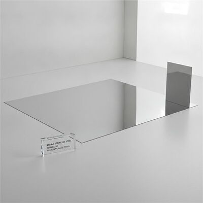 430 BA صفيحة الفولاذ المقاوم للصدأ مع BA النهاية 0.3-1.0mm سمك و 1000x2000mm حجم لوحة الأجهزة المنزلية
