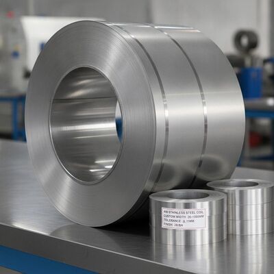 430 لفائف الفولاذ المقاوم للصدأ مع 20mm-1500mm عرض مخصص، ± 0.05mm التسامح، وحافة الشق خالية من الحفرة