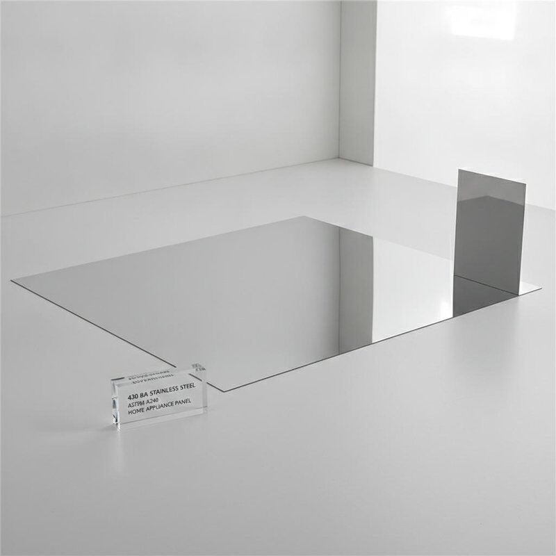 430 BA صفيحة الفولاذ المقاوم للصدأ مع BA النهاية 0.3-1.0mm سمك و 1000x2000mm حجم لوحة الأجهزة المنزلية